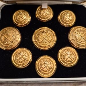 Vtg. Royal Blackheath Golf Club Logo Blazer Button Set
